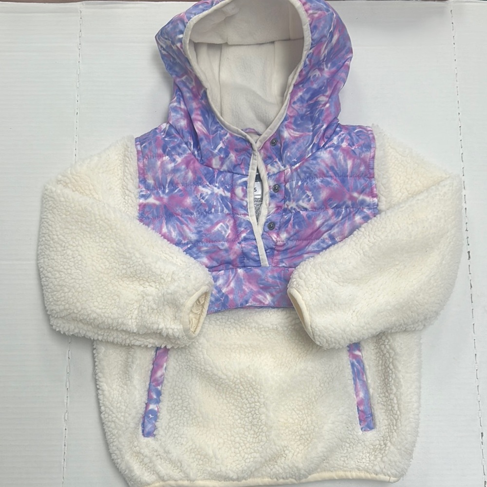 1 Madison Purple and Pink Floral Hoodie Sweatshirt